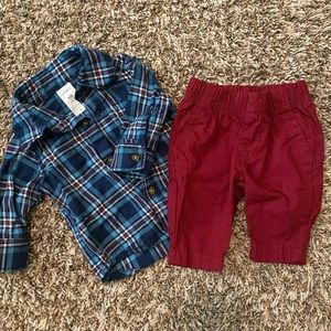 Carters newborn matching set.